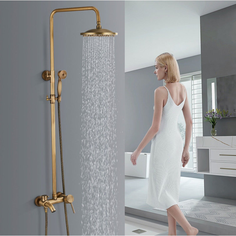 Belfry Bathroom Valmy Complete Shower System With Adjustable Shower